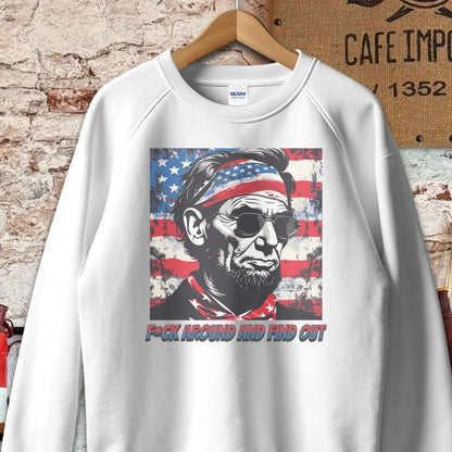 Sweatshirt / S / White Patriotic Find Out Shirt