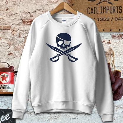 Sweatshirt / S / White Skull and Crossbones Shirt