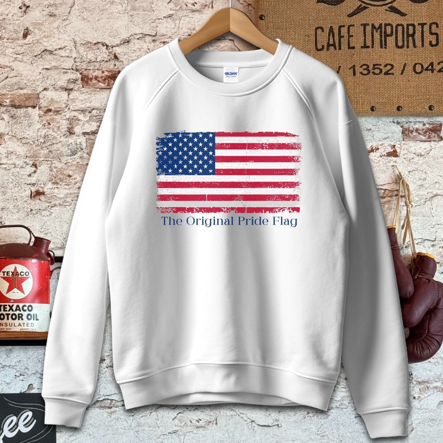 Sweatshirt / S / White The Original Pride Flag Shirt