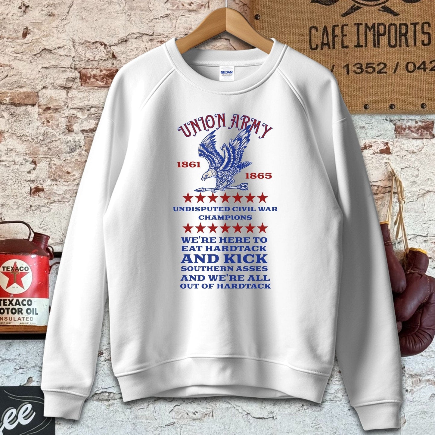 Sweatshirt / S / White Union Army Civil War Champions Shirt