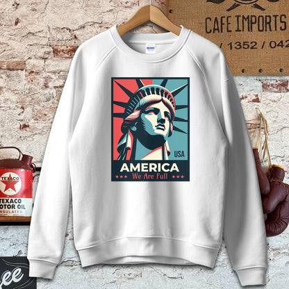 Sweatshirt / White / S America We Are Full Shirt