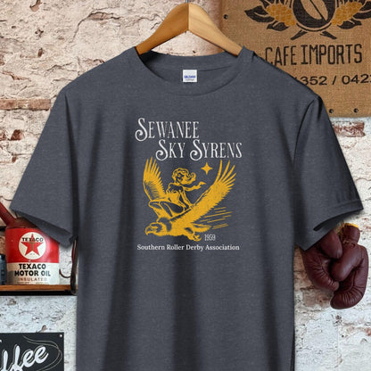 T-shirt / Dark Heather / S Sewanee Sky Syrens Roller Derby Shirt