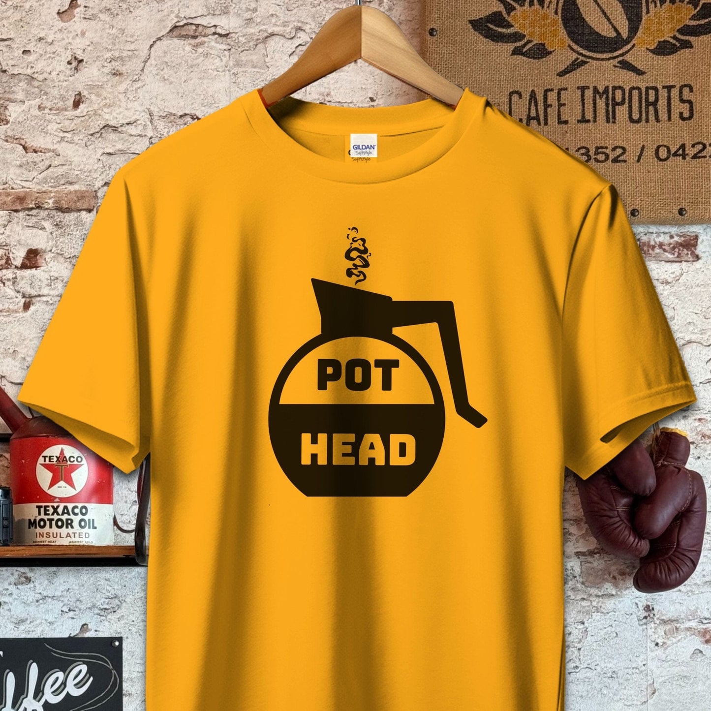 T-shirt / Gold / S Pot Head Coffee Shirt