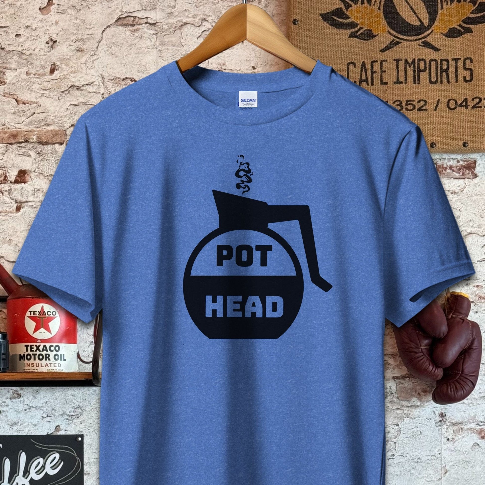 T-shirt / Heather Royal / S Pot Head Coffee Shirt