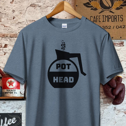 T-shirt / Navy Heather / S Pot Head Coffee Shirt