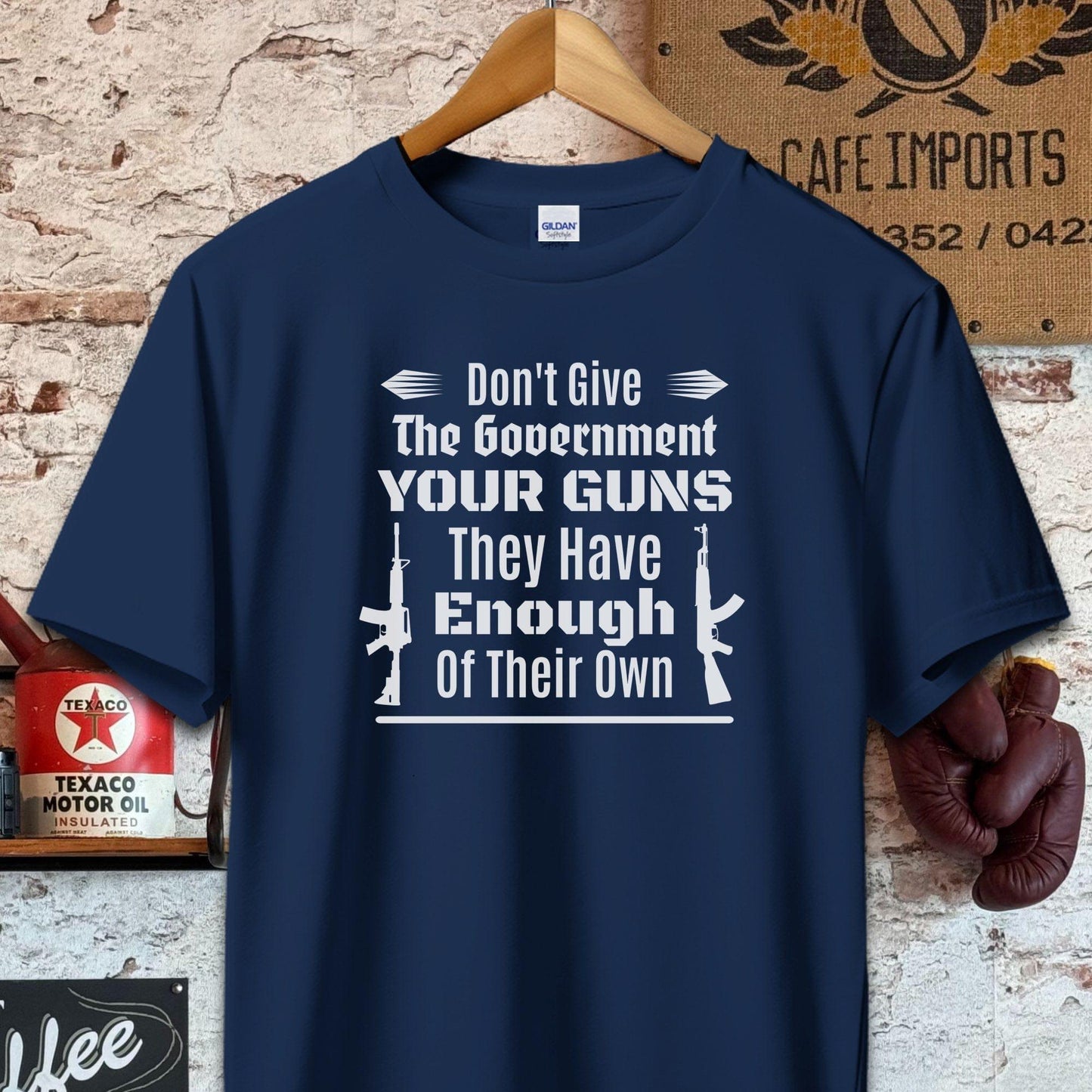 T-shirt / Navy / S Don't Give the Government Your Guns Shirt