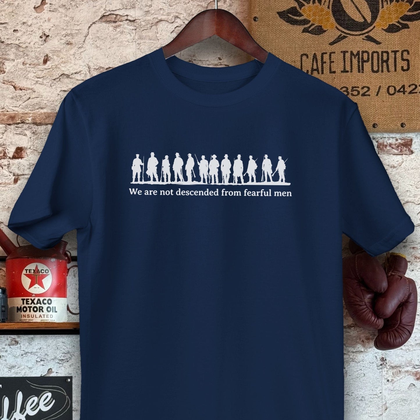 T-shirt / Navy / S Not Descended from Fearful Men Shirts