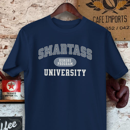 T-shirt / Navy / S Smartass University Honors Program Shirts