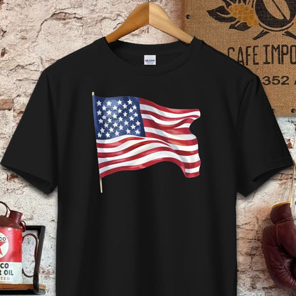 T-shirt / S / Black American Flag Shirt