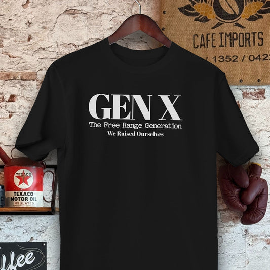 T-shirt / S / Black Gen X The Free Range Generation Shirts