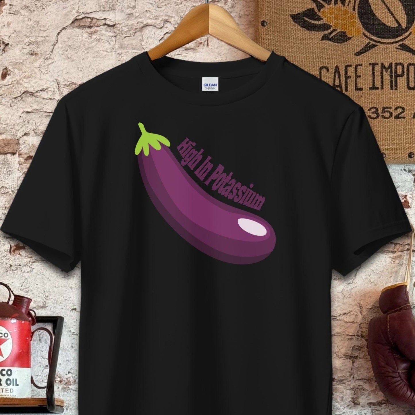 T-shirt / S / Black High In Potassium Eggplant T-Shirt