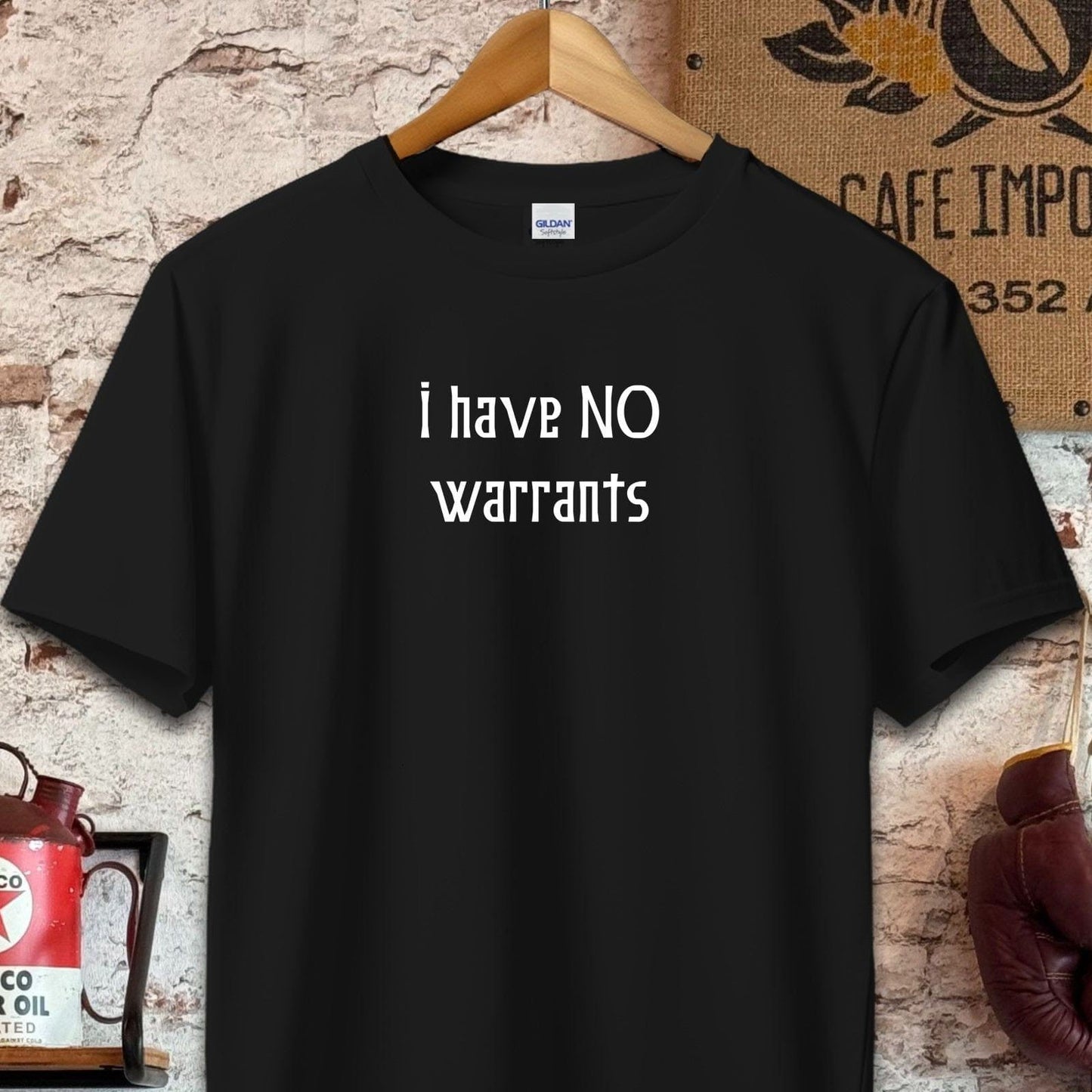 T-shirt / S / Black I Have No Warrants Shirt