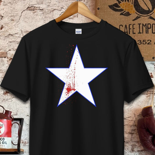 T-shirt / S / Black Patriotic Star With Blood Splatter Shirt