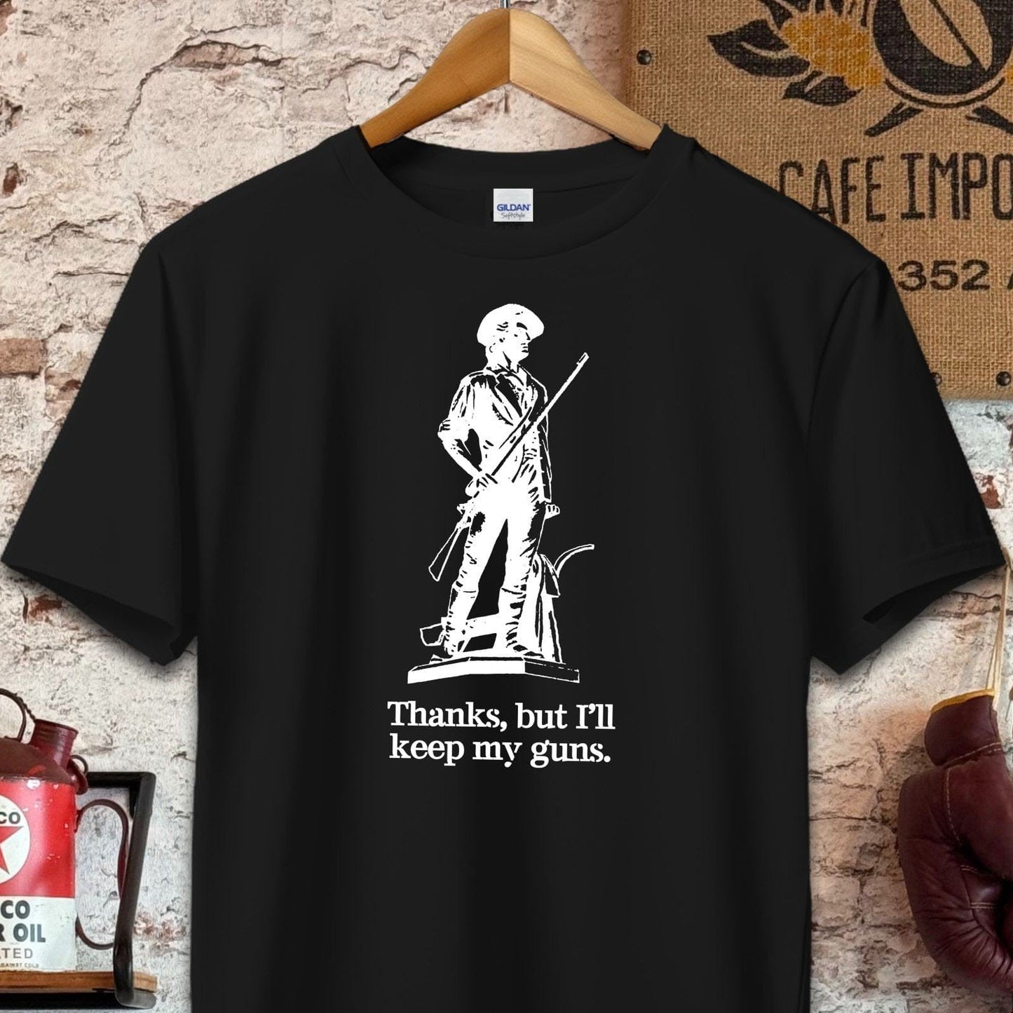 T-shirt / S / Black Thanks but I'll keep my guns Shirt