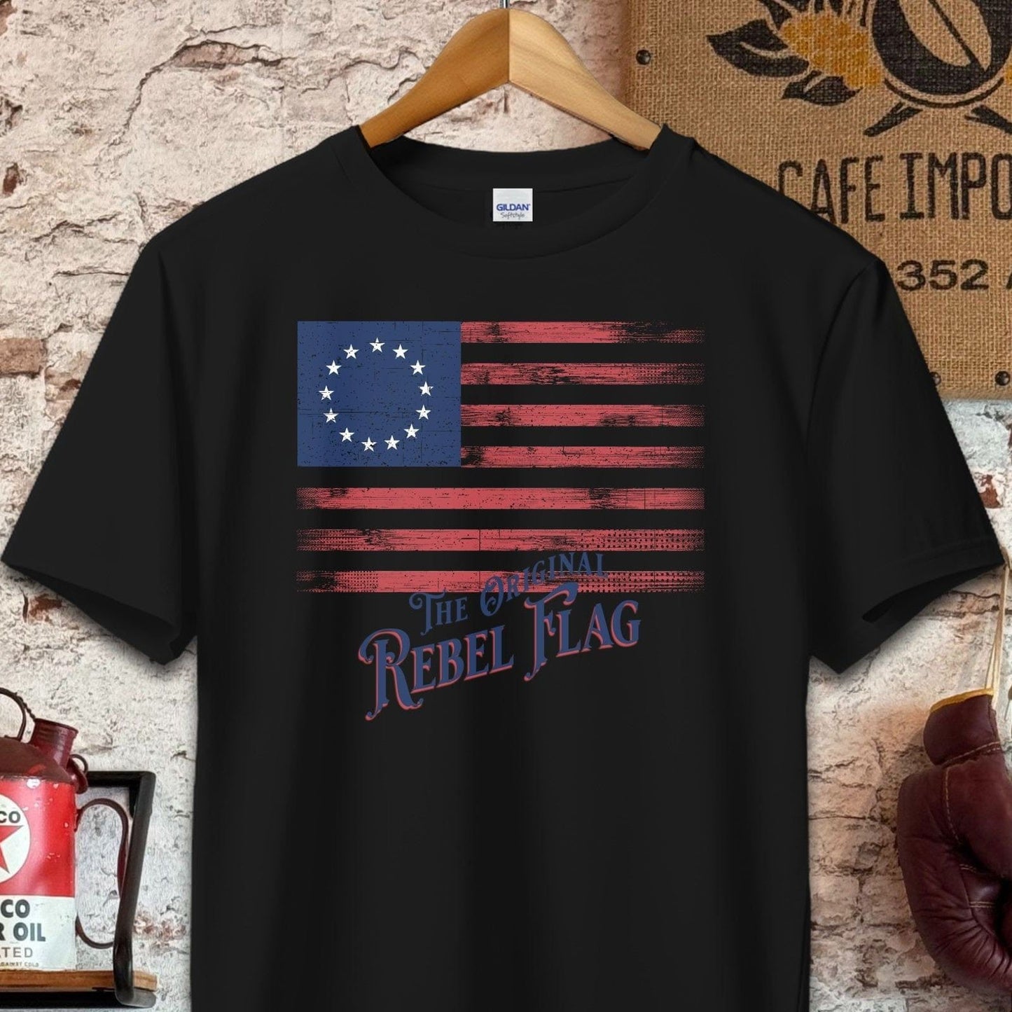 T-shirt / S / Black The Original Rebel Flag Shirt