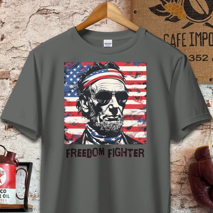 T-shirt / S / Charcoal Abraham Lincoln Freedom Fighter Shirt