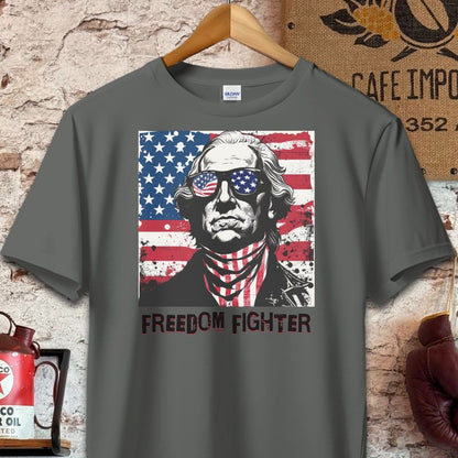 T-shirt / S / Charcoal George Washington Freedom Fighter Shirt