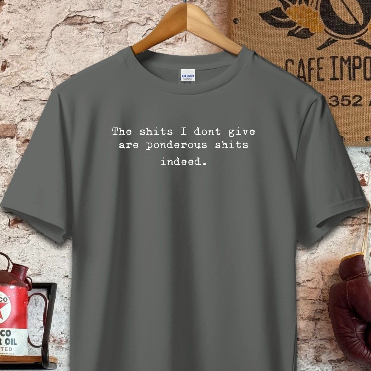 T-shirt / S / Charcoal The Shits I Dont Give Shirt