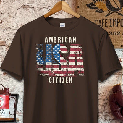 T-shirt / S / Dark Chocolate American USA Citizen Shirt