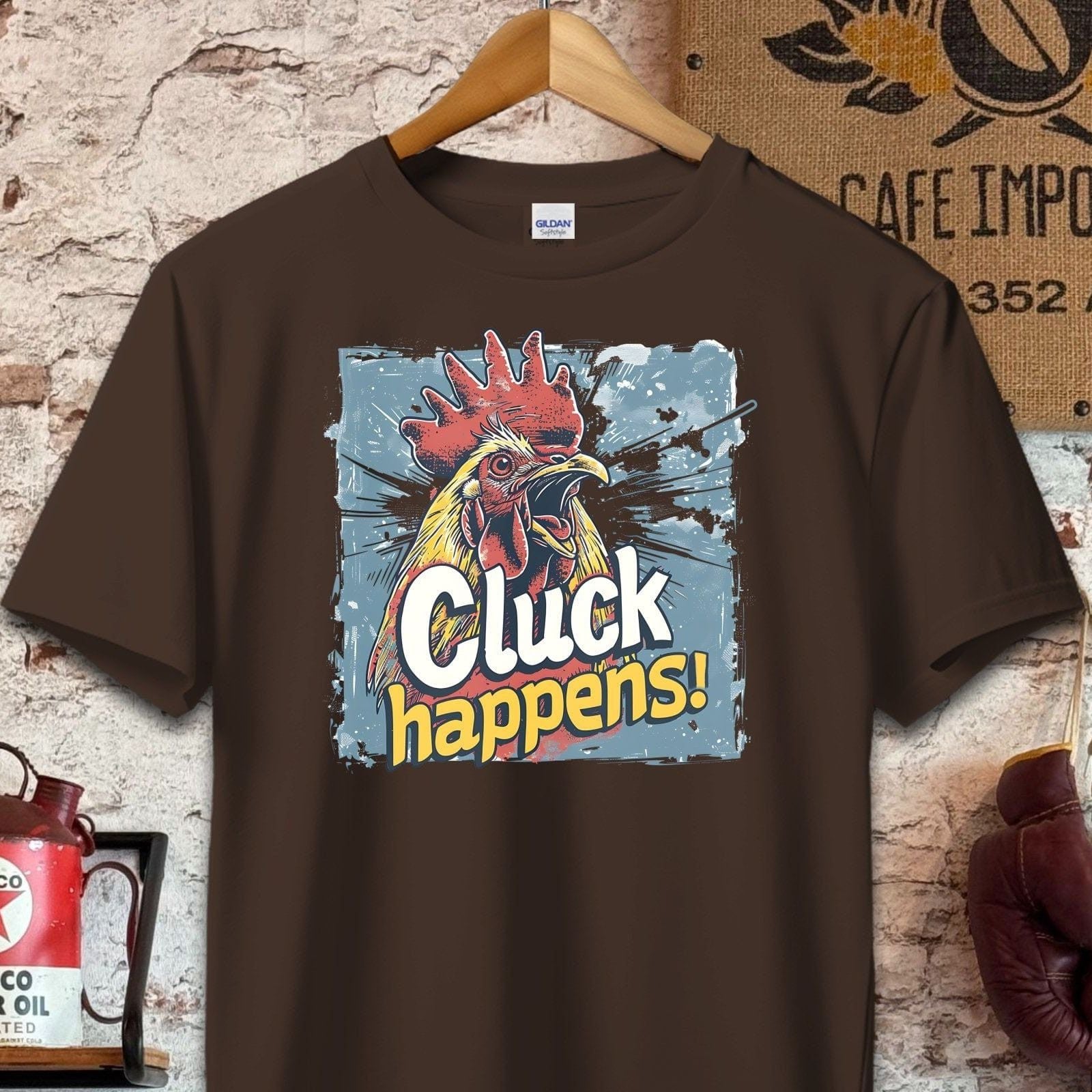 T-shirt / S / Dark Chocolate Cluck Happens T-Shirt