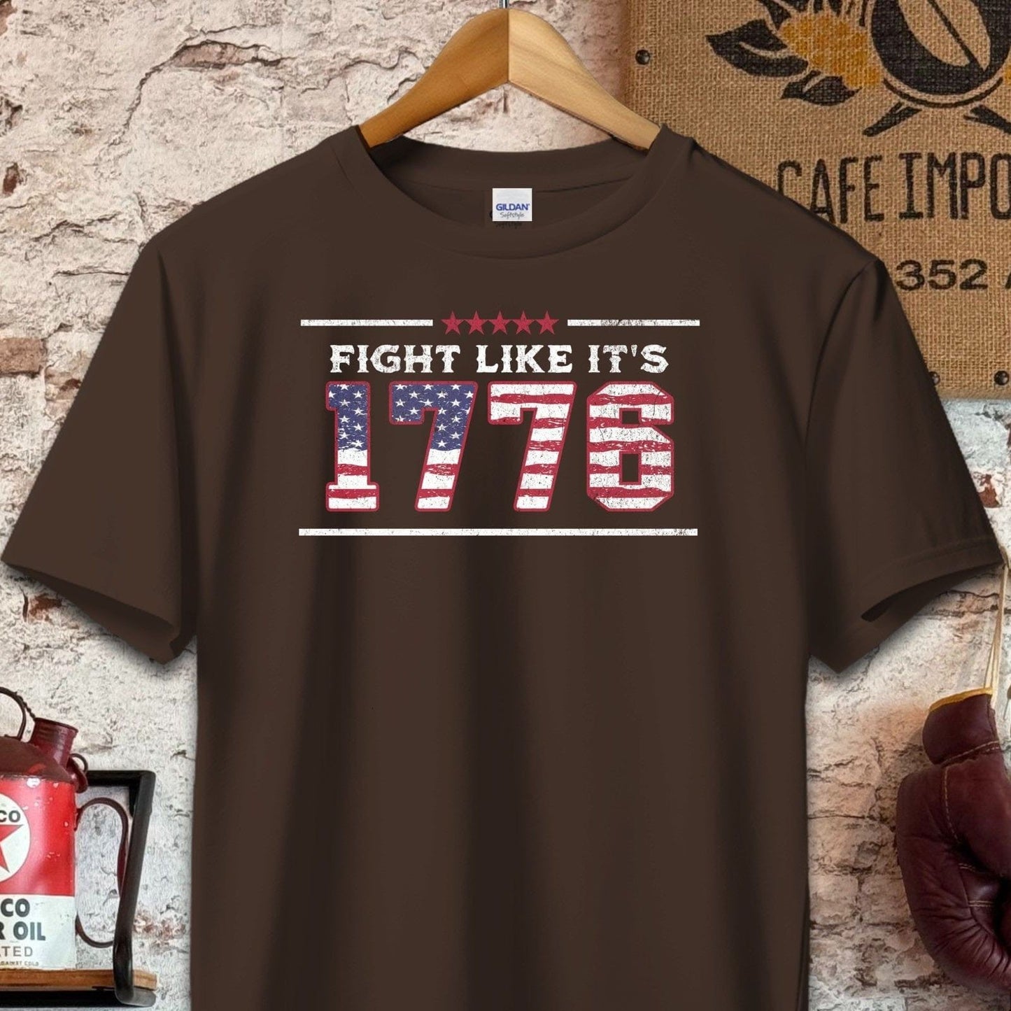 T-shirt / S / Dark Chocolate Fight Like It's 1776 Patriotic Shirt