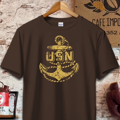 T-shirt / S / Dark Chocolate USN Anchor Shirt