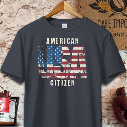 T-shirt / S / Dark Heather American USA Citizen Shirt