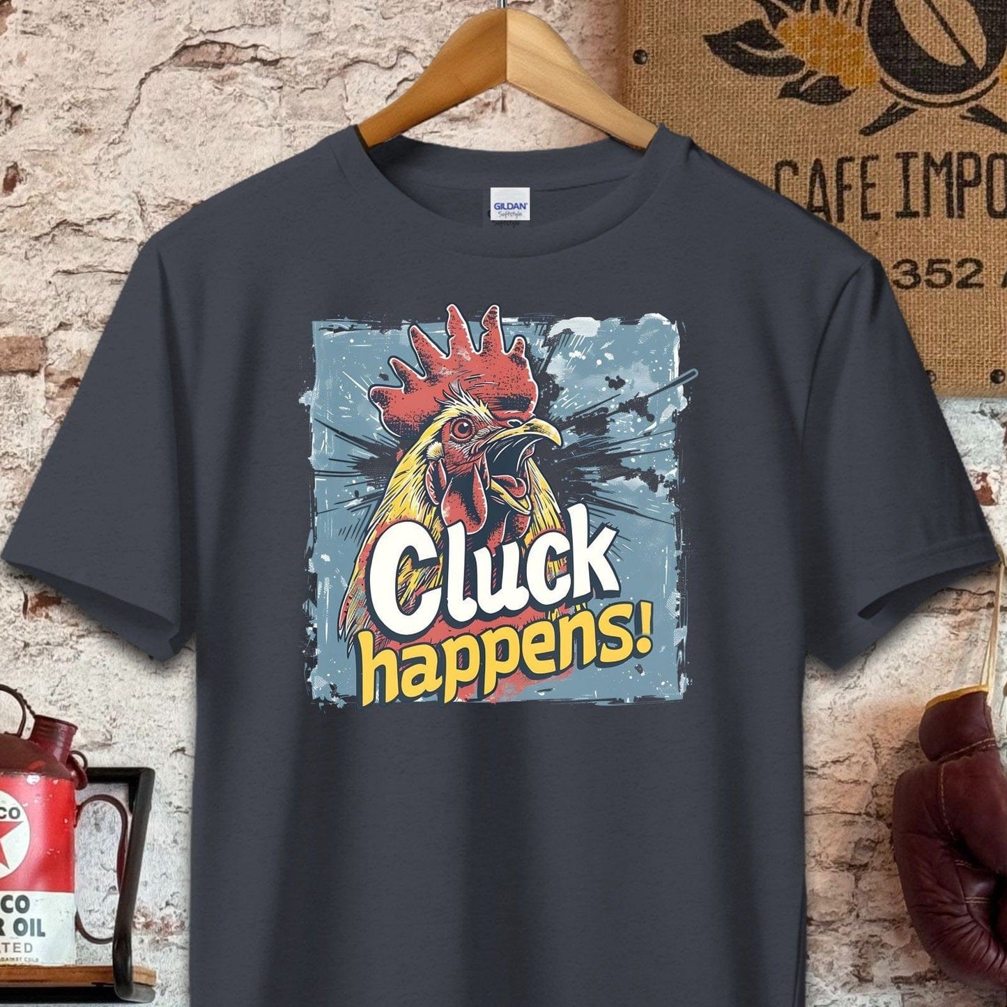 T-shirt / S / Dark Heather Cluck Happens T-Shirt