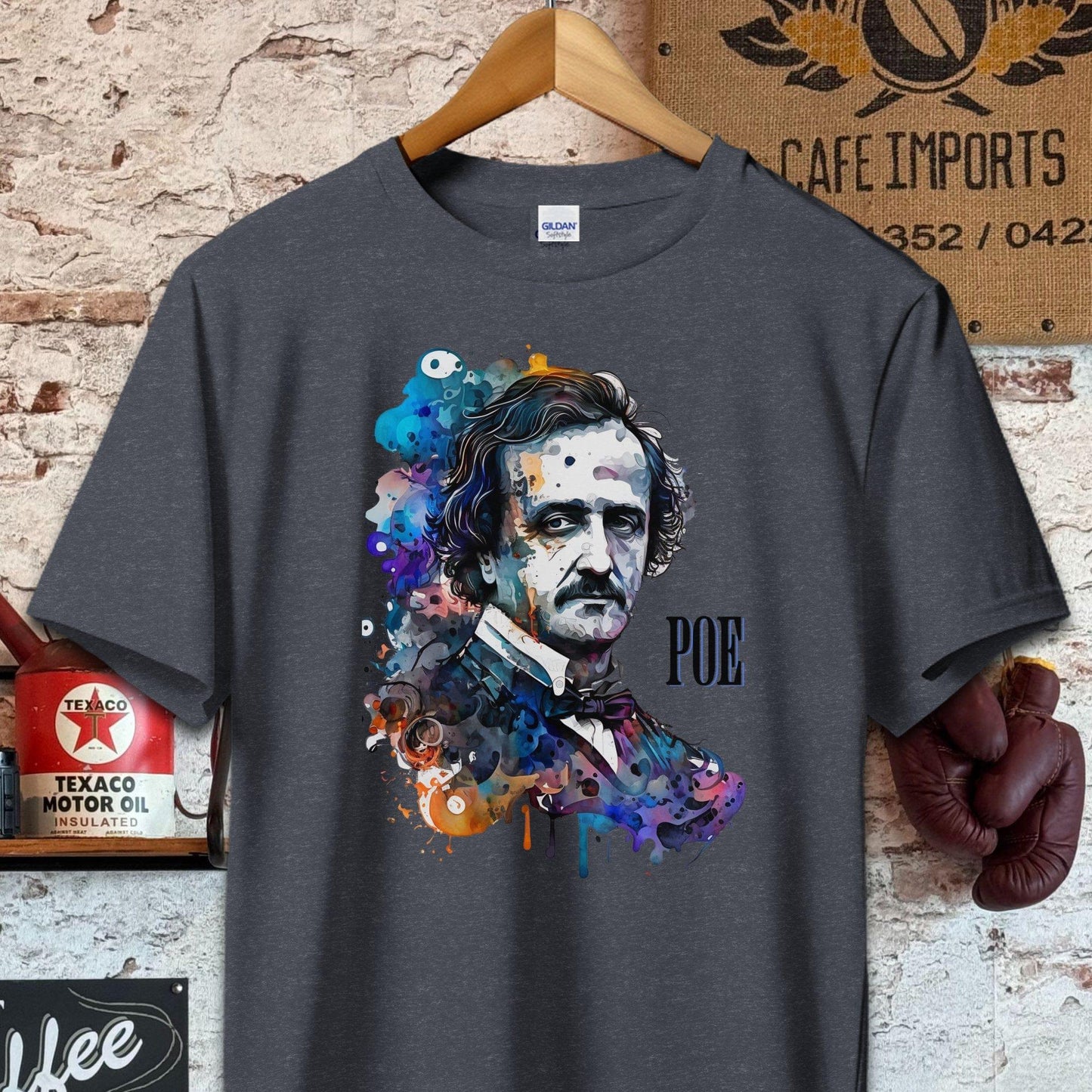 T-shirt / S / Dark Heather Edgar Allan Poe Artistic Shirt