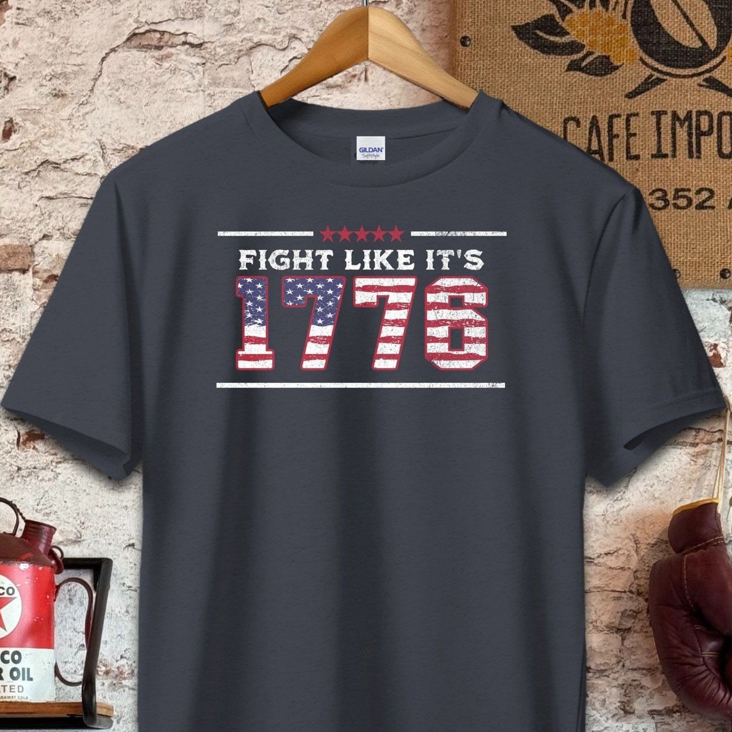 T-shirt / S / Dark Heather Fight Like It's 1776 Patriotic Shirt