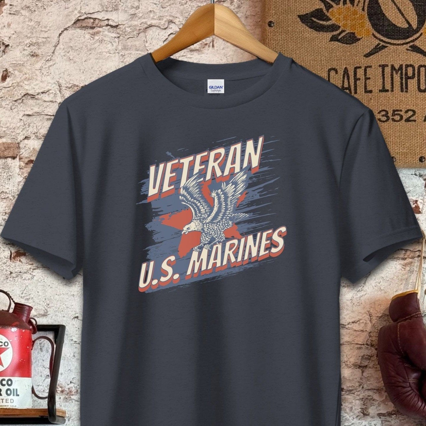 T-shirt / S / Dark Heather U.S. Marines Veteran Shirt