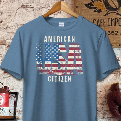 T-shirt / S / Heather Indigo American USA Citizen Shirt