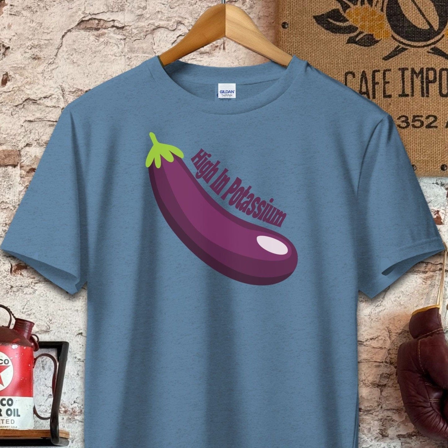 T-shirt / S / Heather Indigo High In Potassium Eggplant T-Shirt