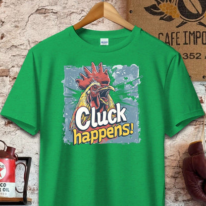 T-shirt / S / Heather Irish Green Cluck Happens T-Shirt