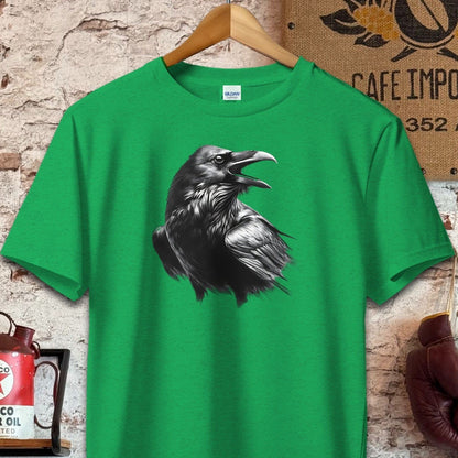 T-shirt / S / Heather Irish Green Gothic Crow Shirt