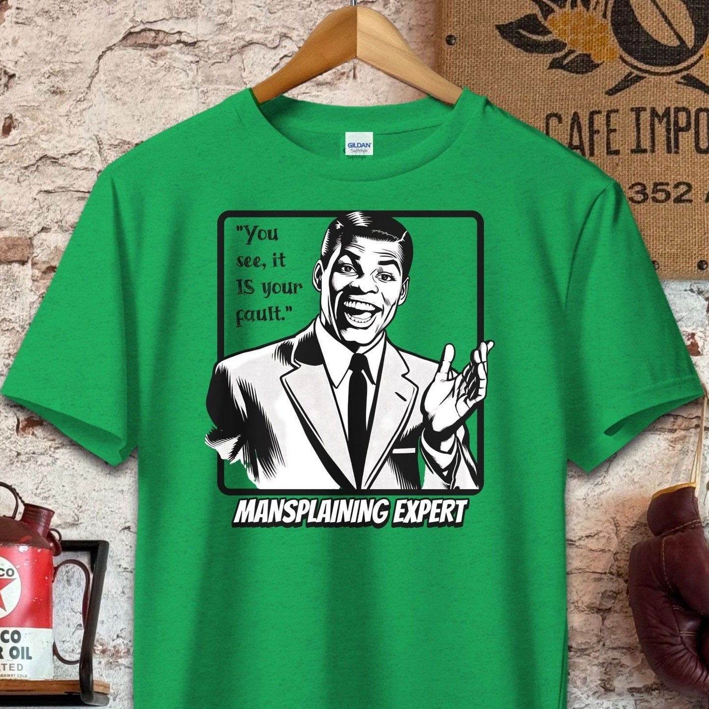 T-shirt / S / Heather Irish Green It is your fault - Mansplaining Expert Shirt