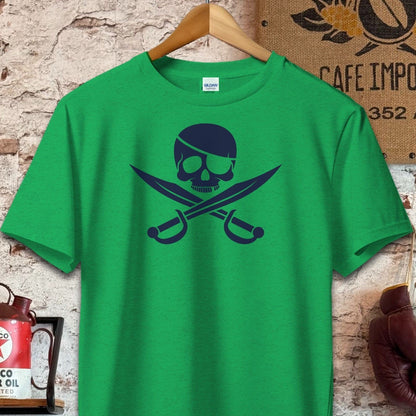 T-shirt / S / Heather Irish Green Skull and Crossbones Shirt