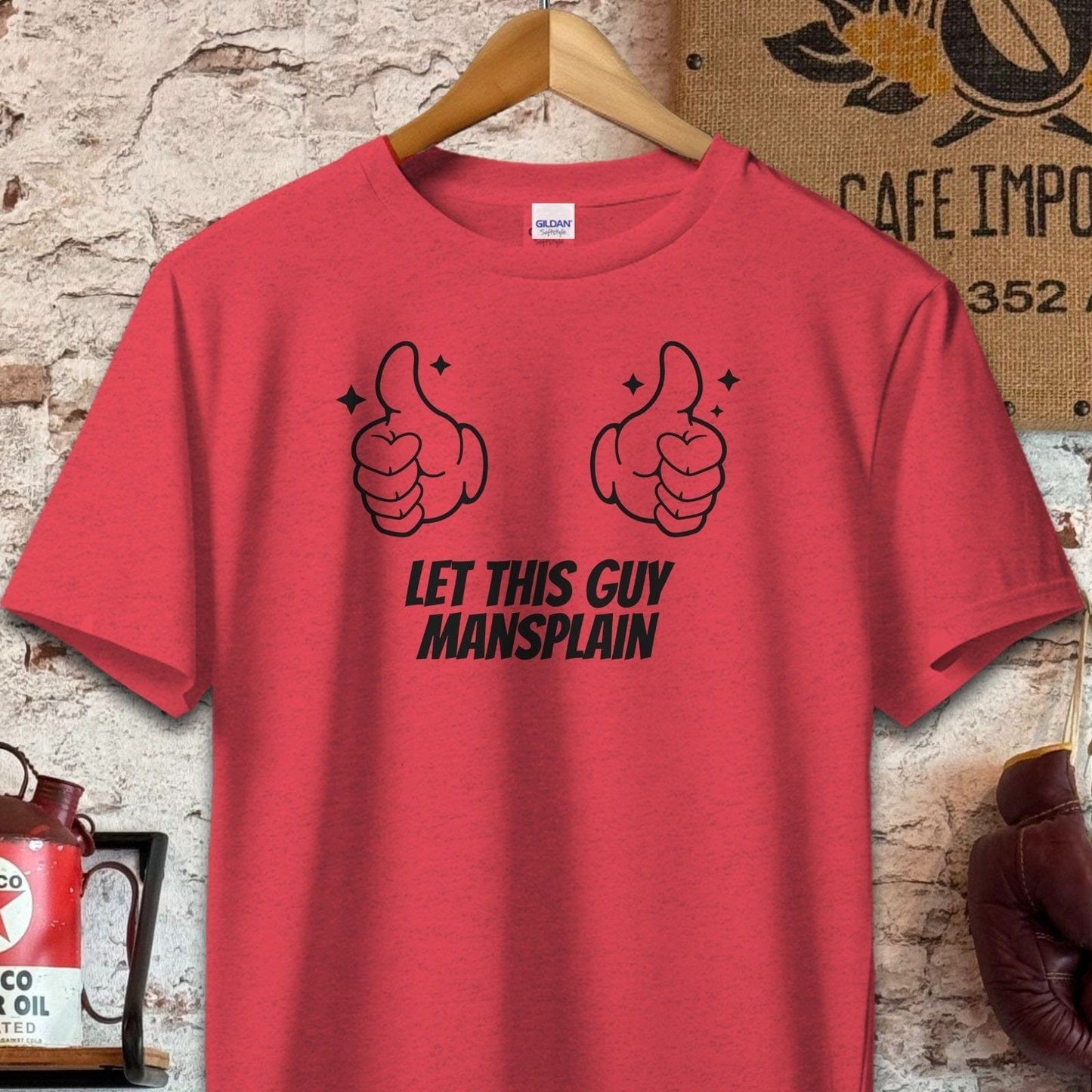 T-shirt / S / Heather Red Let This Guy Mansplain Shirt