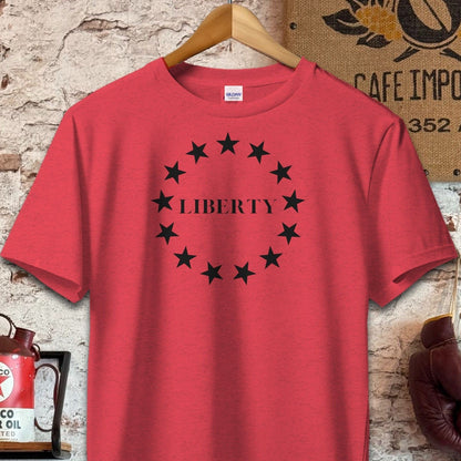 T-shirt / S / Heather Red Liberty and Stars Shirt