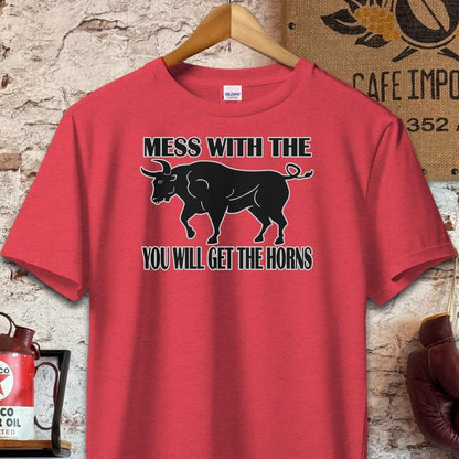 T-shirt / S / Heather Red Mess With The Bull T-Shirt