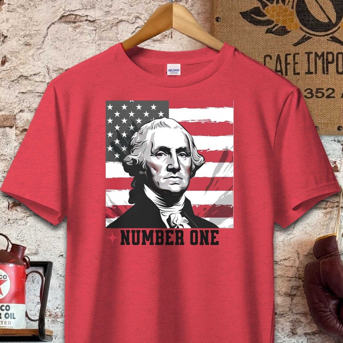 T-shirt / S / Heather Red Number One Founding Father Shirt