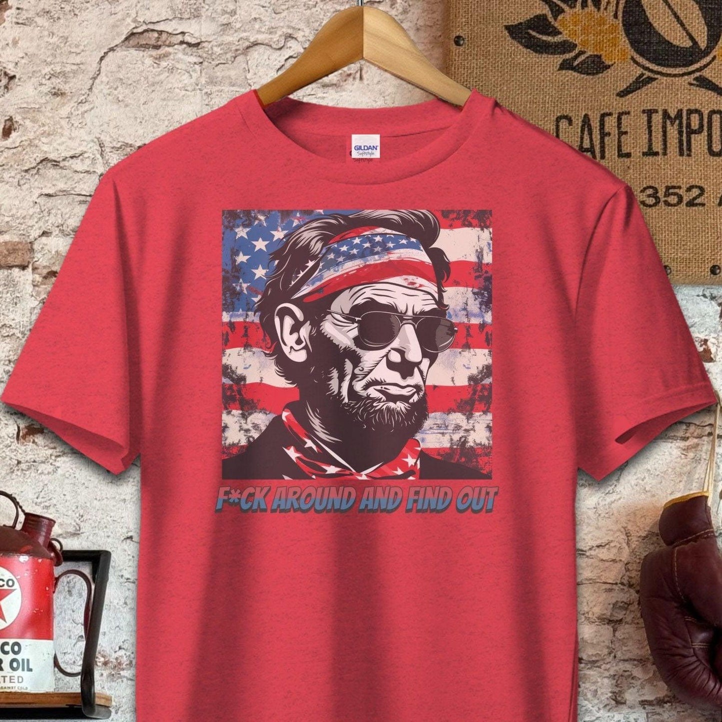 T-shirt / S / Heather Red Patriotic Find Out Shirt