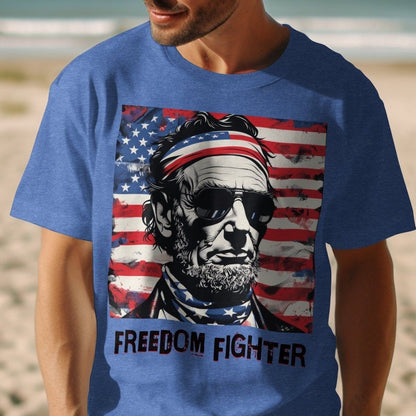 T-shirt / S / Heather Royal Abraham Lincoln Freedom Fighter Shirt