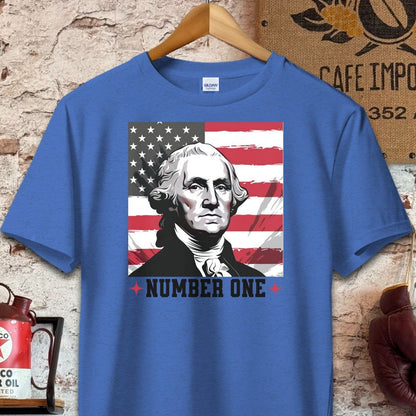 T-shirt / S / Heather Royal Number One Founding Father Shirt