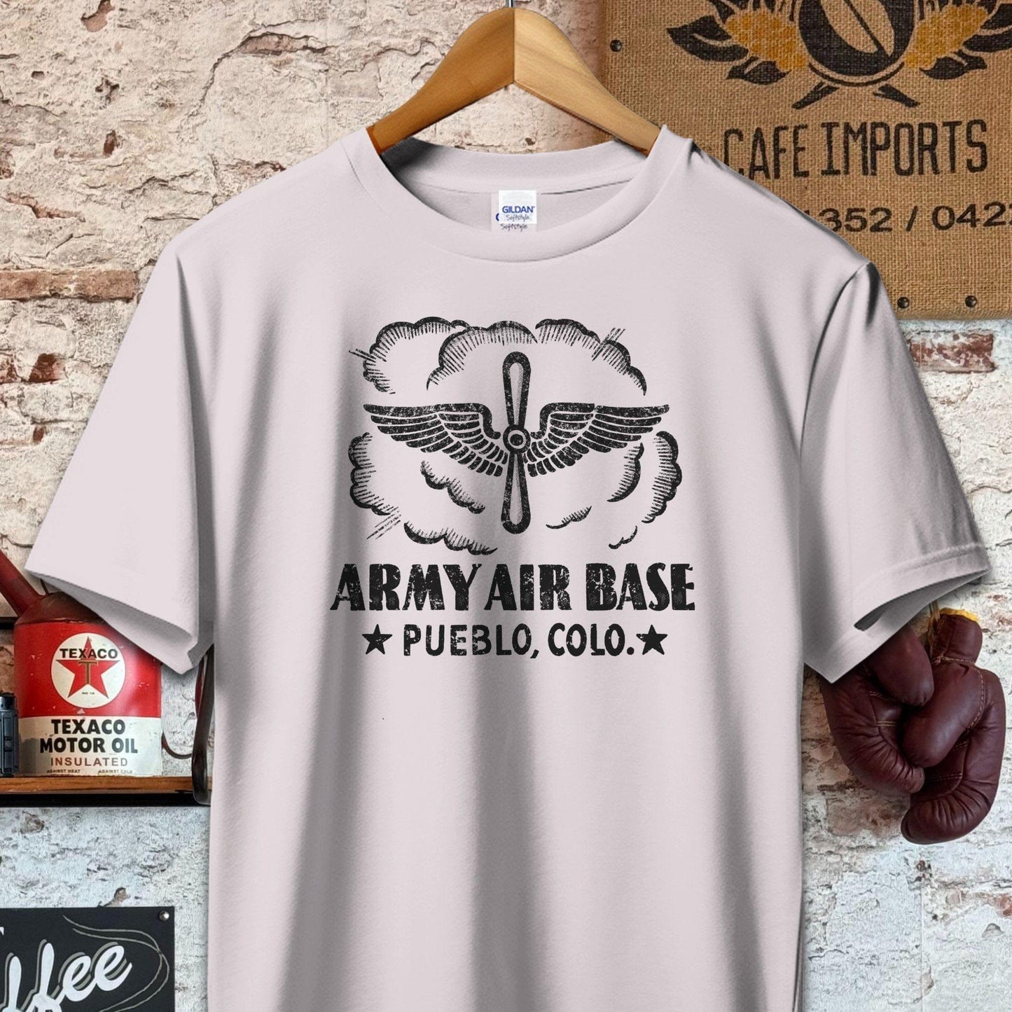 T-shirt / S / Ice Grey Army Air Base Pueblo CO Shirt