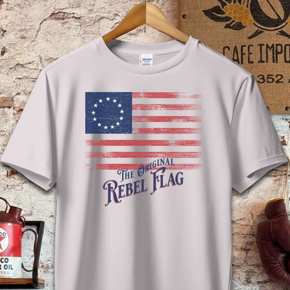 T-shirt / S / Ice Grey The Original Rebel Flag Shirt