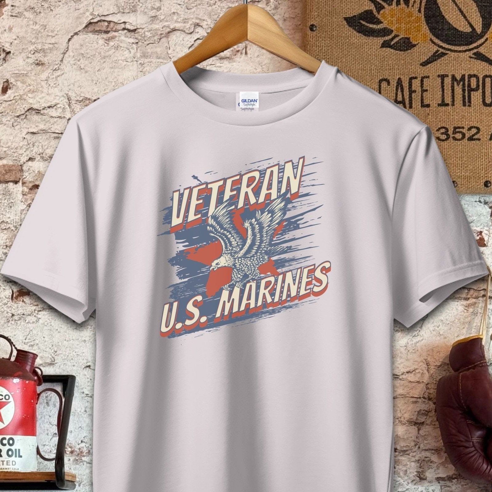 T-shirt / S / Ice Grey U.S. Marines Veteran Shirt