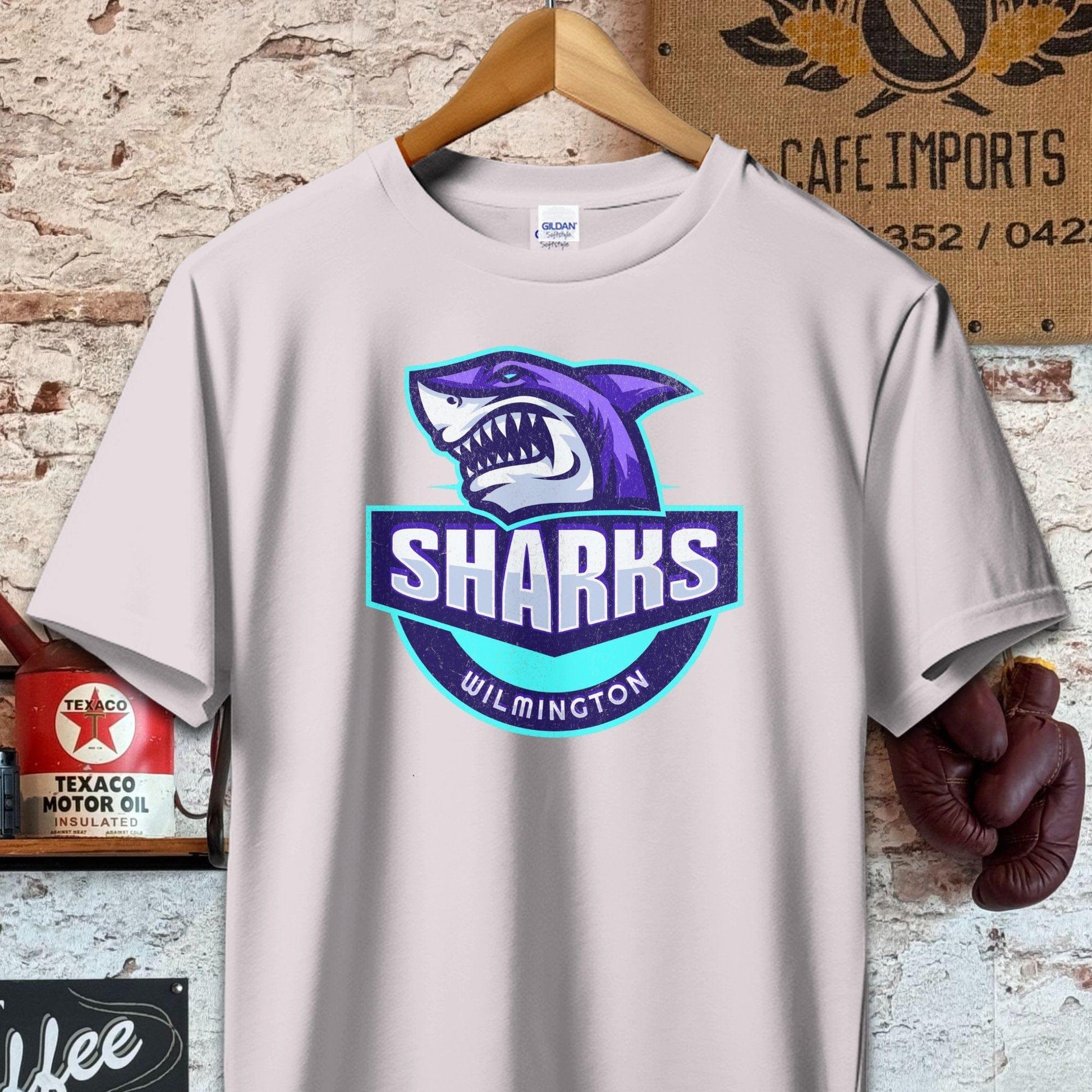 T-shirt / S / Ice Grey Wilmington Sharks Sports Team Shirt