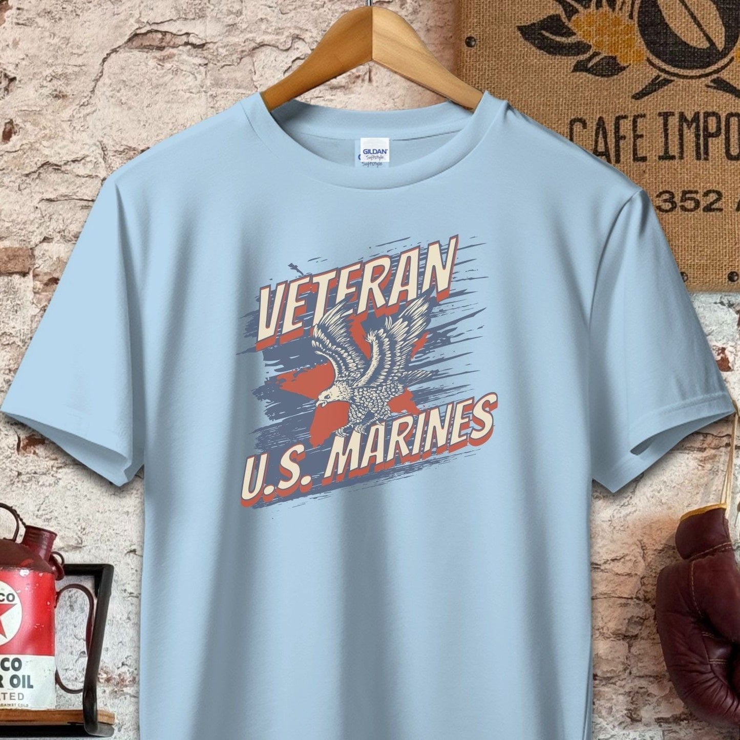 T-shirt / S / Light Blue U.S. Marines Veteran Shirt