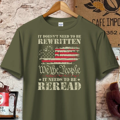 T-shirt / S / Military Green It Needs To Be Reread Shirt